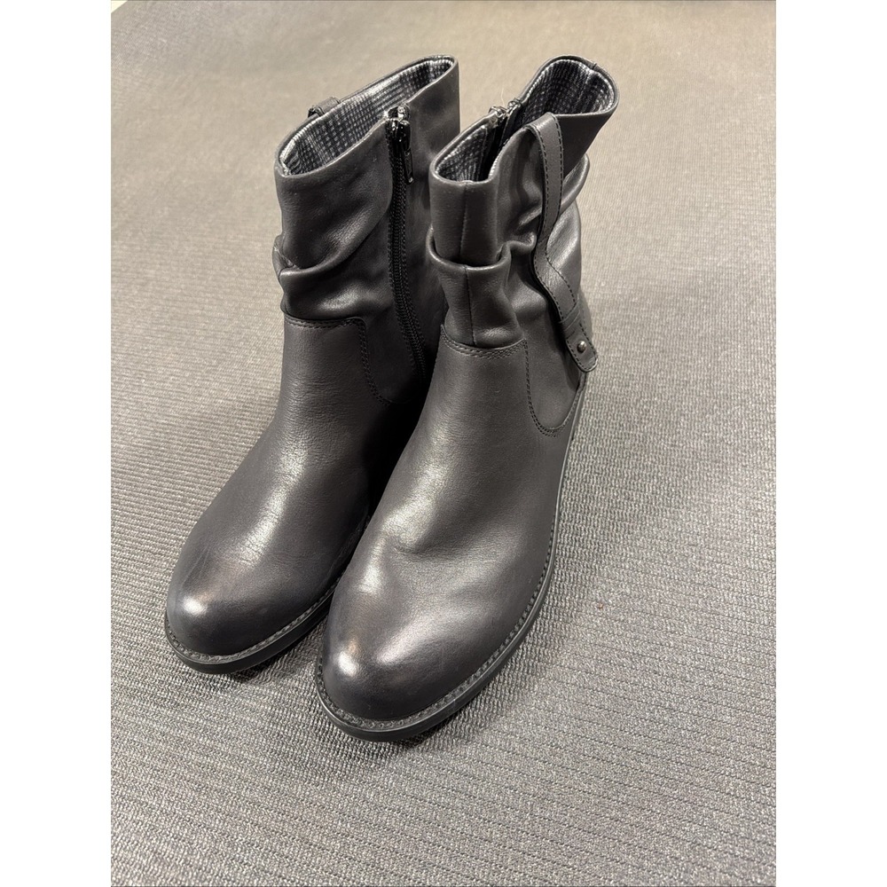 ABEO Yasmin‎ Black Leather Ankle Boots Comfort B.I.O. System Womens Size 9
